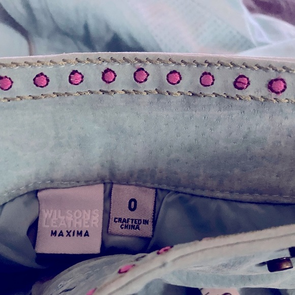 Retro Wilson’s turquoise suede jacket (L) and matching capris (sizes 0 or 10). - Picture 11 of 12